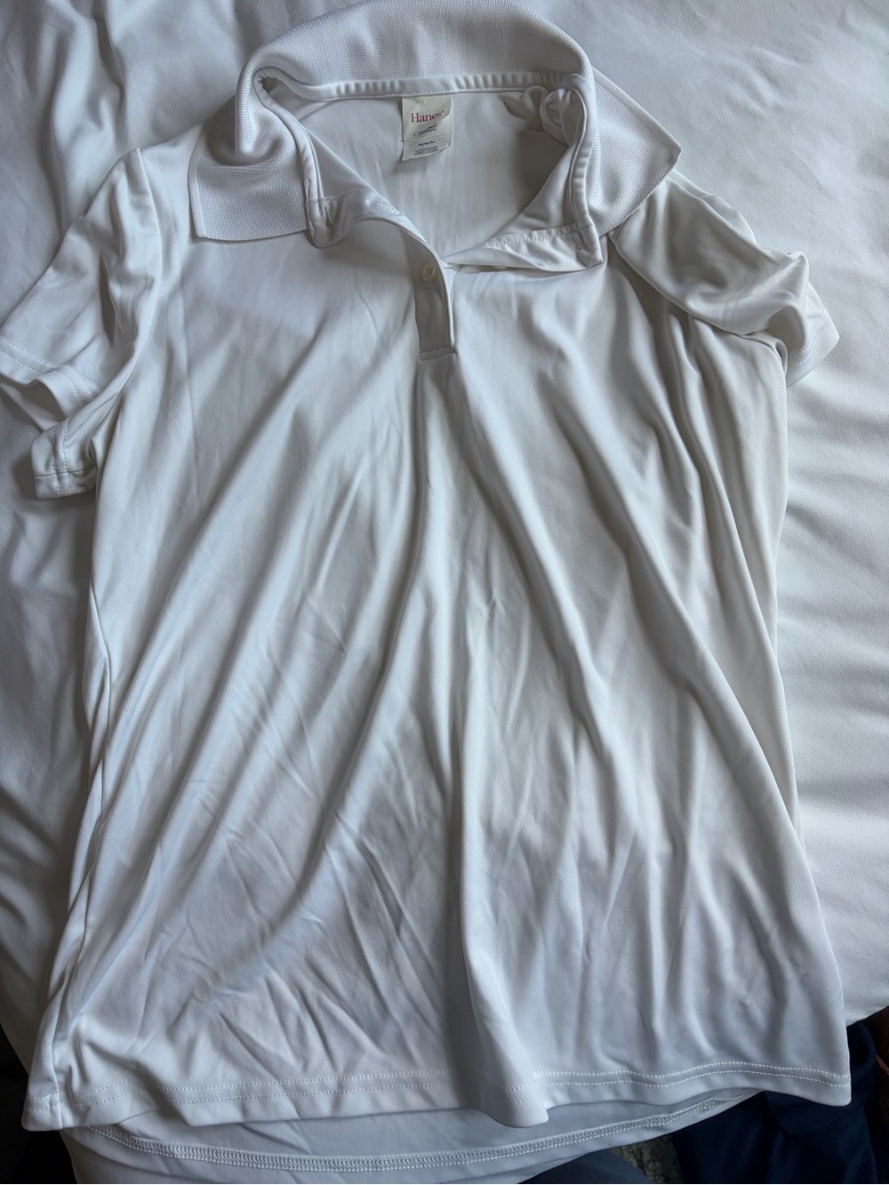 Hanes Women’s Short Sleeve Polo Tee - White